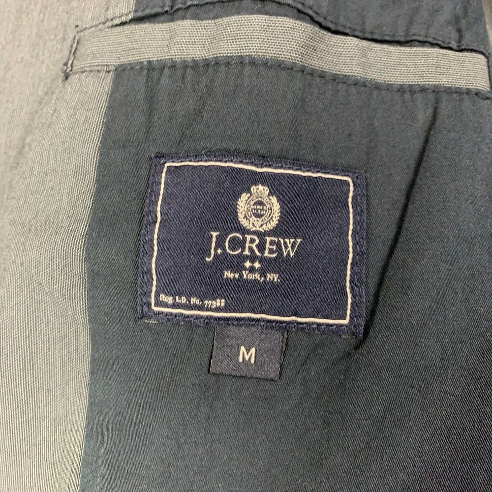 J Crew Thompson Blazer Men's Medium M Grey/Blue Unstructured Cotton Twill Jacket